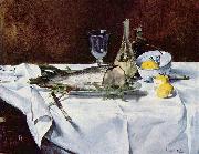 Edouard Manet Stilleben mit Lachs Spain oil painting artist